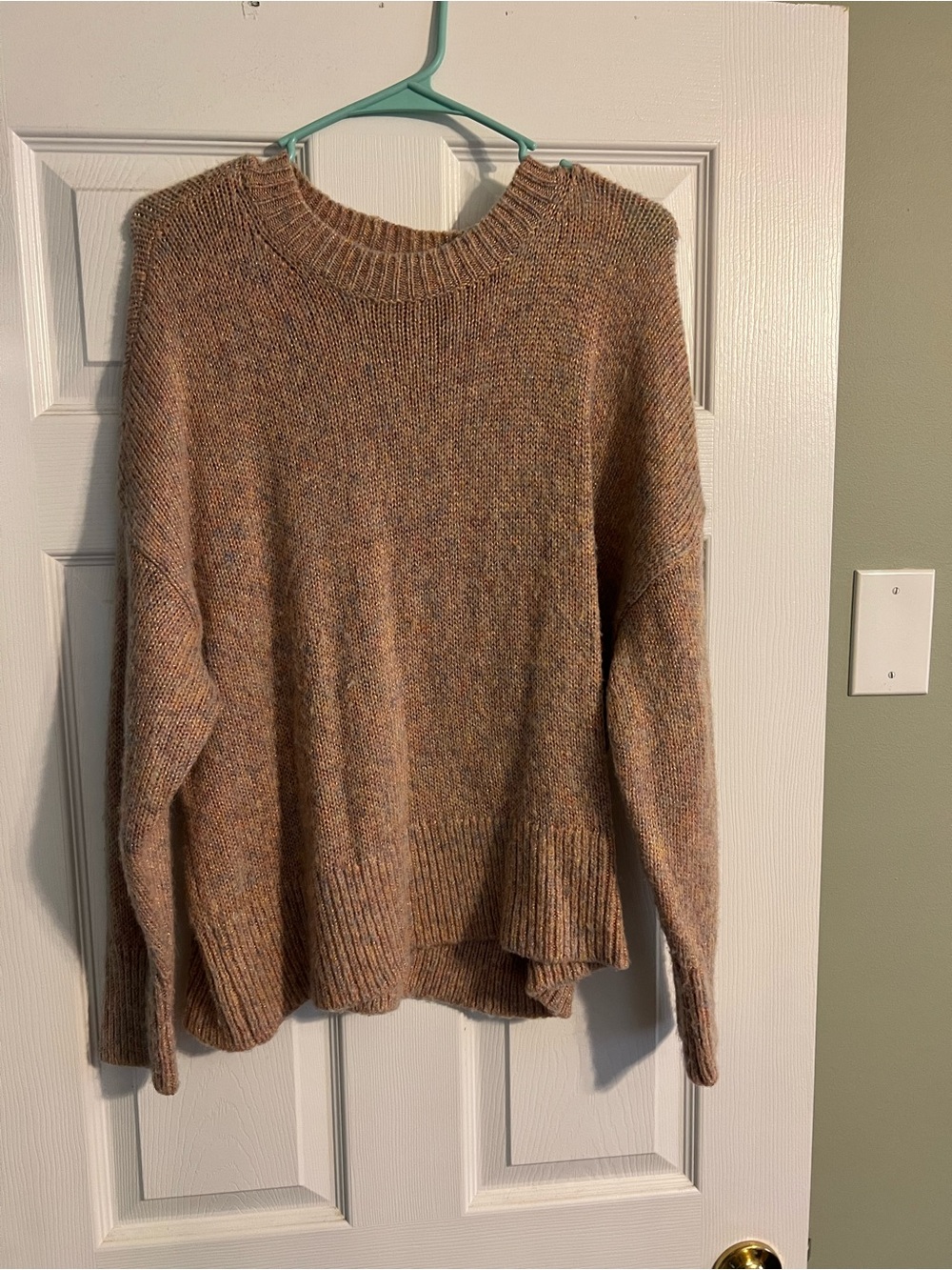 torrid heathered beige-brown crewneck sweater